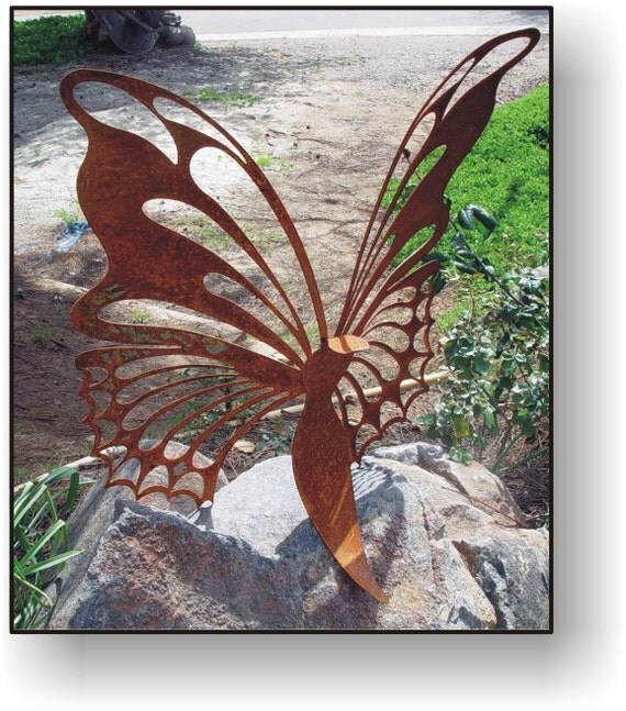 Butterfly 24 metal art sculpture garden art by GreenTreeJewelry