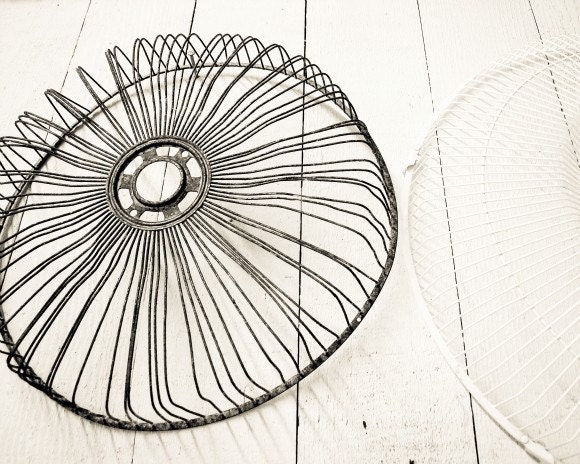 Black and white Photography, wire basket, industrial, white, minimal, home decor,  photography print - Free Thinker