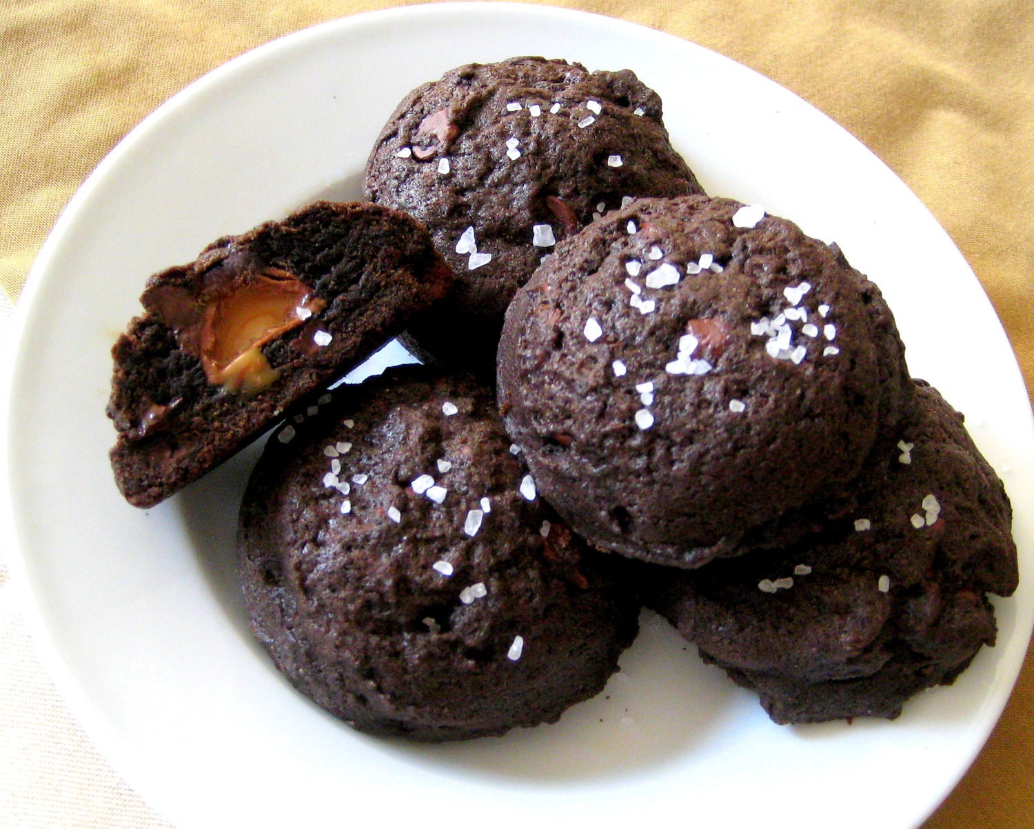 CARLOS: Dark Chocolate Espresso Cookie with Caramel Center and Sea Salt 13 big ones