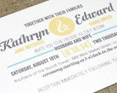 Printable Wedding Invitation - The Head Over Heels Collection