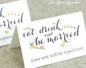 Editable Place-card Template - Printable DIY - Amore Collection