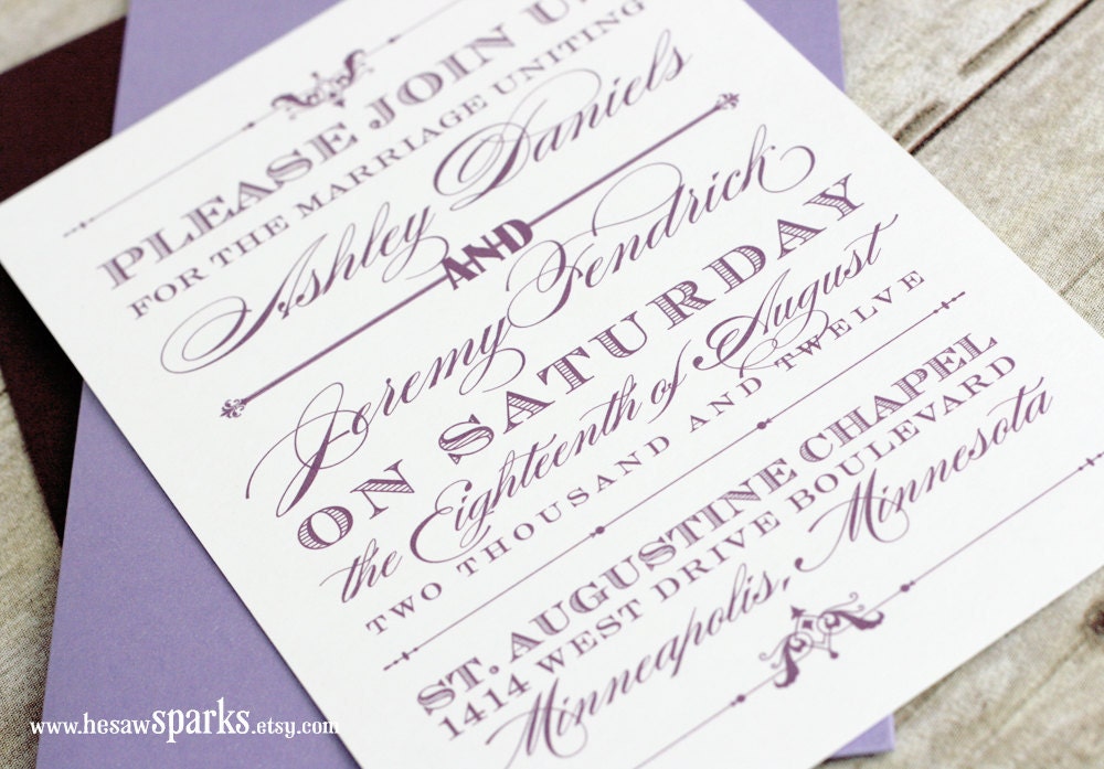 Printable Wedding Invitation - The Devotion Suite