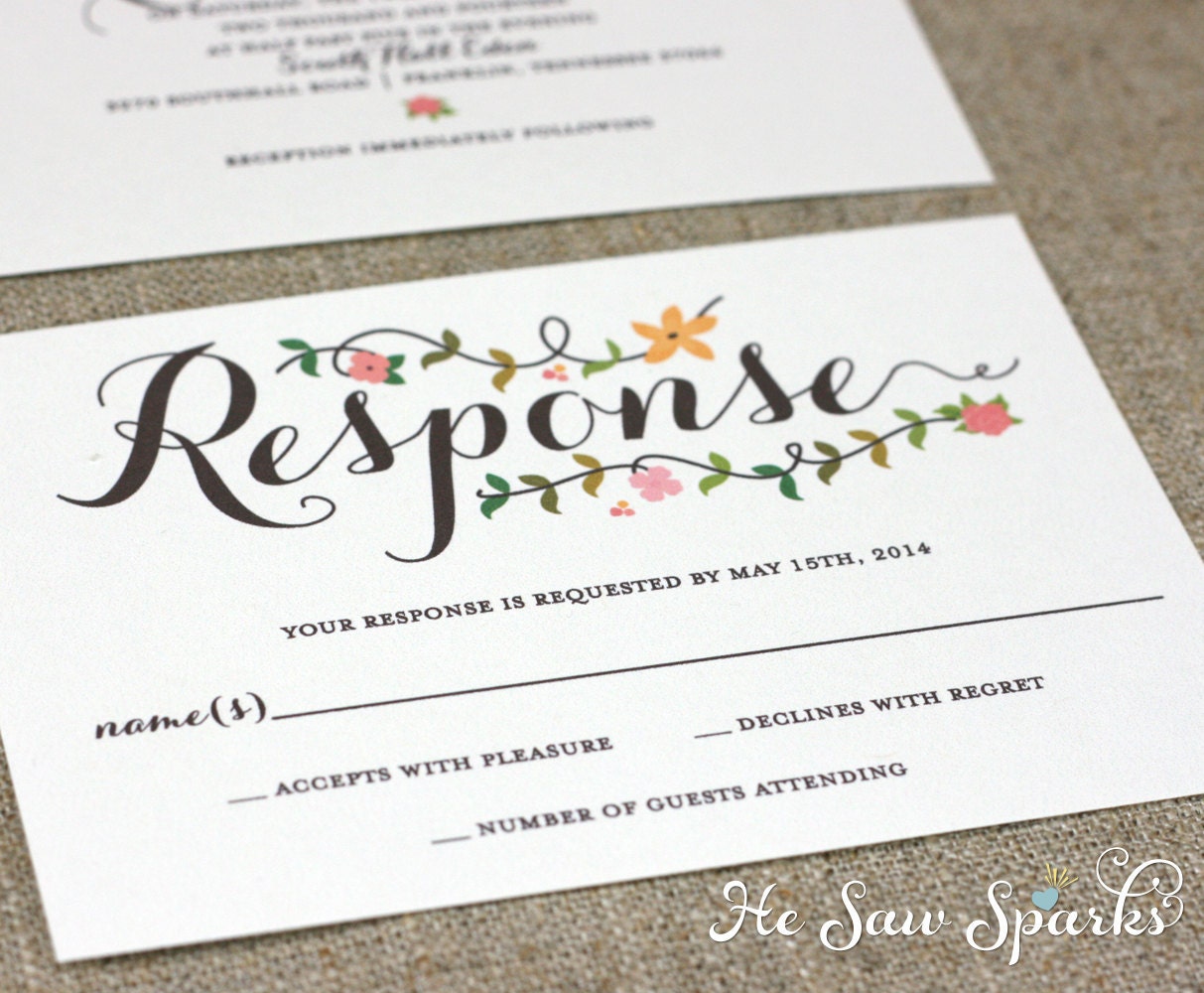 Printable Wedding Invitation - The Amore Collection