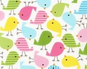 1/2 Yard - Urban Zoologie by Ann Kelle for Robert Kaufman, Spring Baby Birds