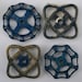 4 Sweet Blue Super Patina Metal Vintage Faucet Handles-20% off use Spring100 coupon code