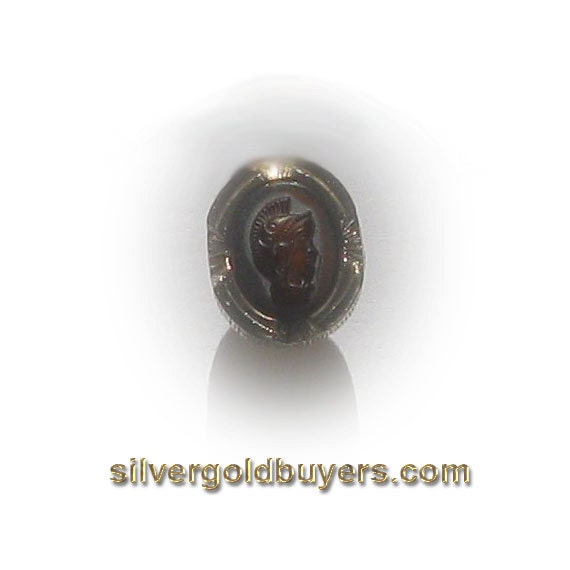 Vintage Tie Tack with Bass Relief of Roman Soldier