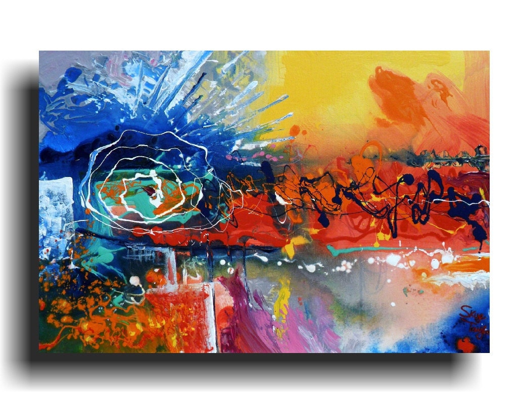 Abstract Wall art - Morning of My Life - 24 x 36 - Original painting by Skye Taylor