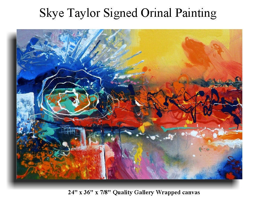 Abstract Wall art - Morning of My Life - 24 x 36 - Original painting by Skye Taylor