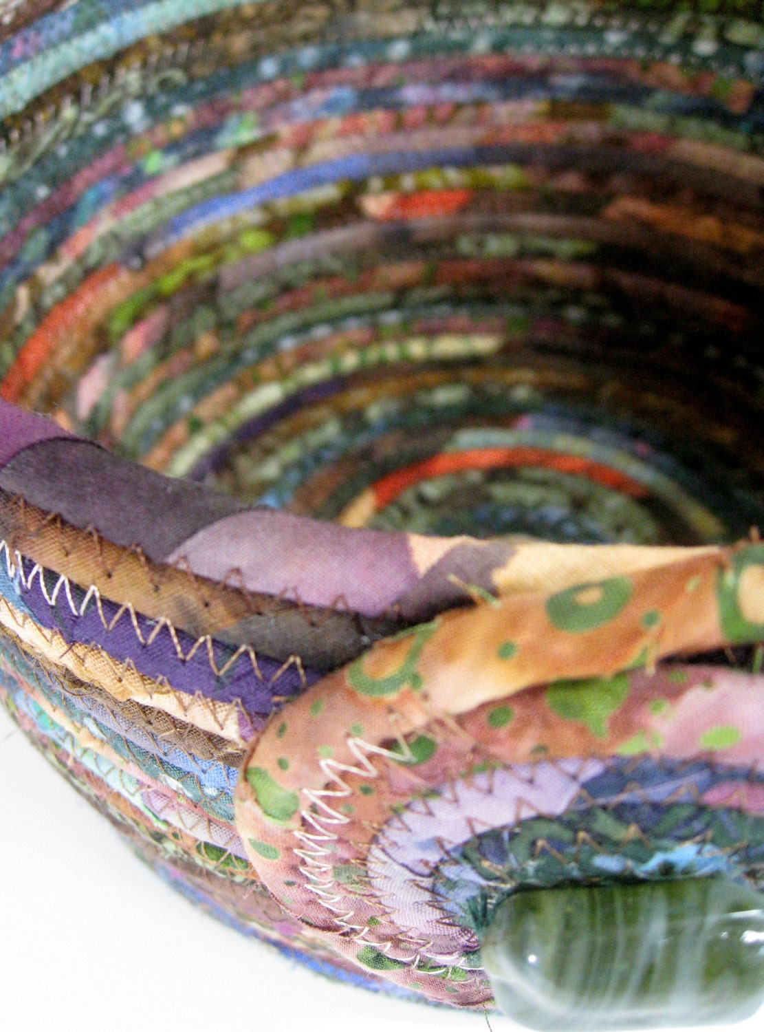 Scrappy Coiled Rope Basket / Bowl / Planter, Under 50