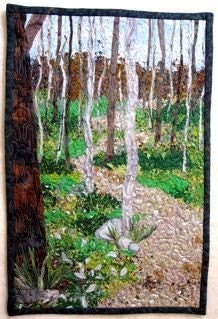 Art Quilt Arcadia Dune Trillium Trails Wall Hanging