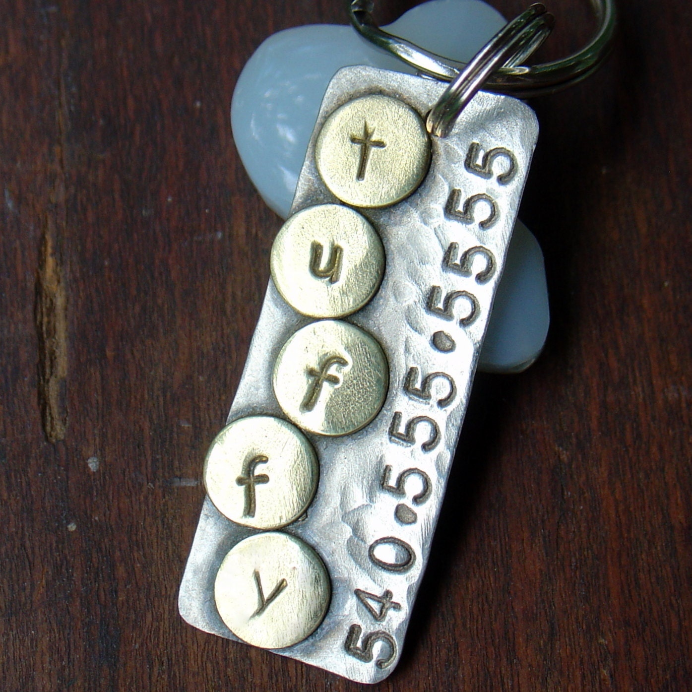Tuffy -Pet ID tag- mixed metal