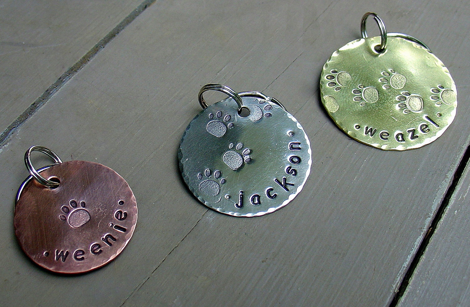 Dog ID Tags-light weight Making Tracks round tag