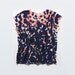 Silk Tee Scatter Dot in Coral & Raven Blue