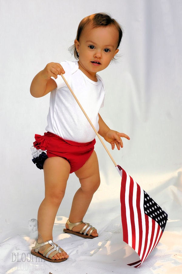 4th of July Mini Ruffle Diaper Cover Bloomers Panty Fancy Pants