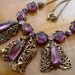 Art Deco Necklace Amethyst Glass and Filigree 1920's 1930's