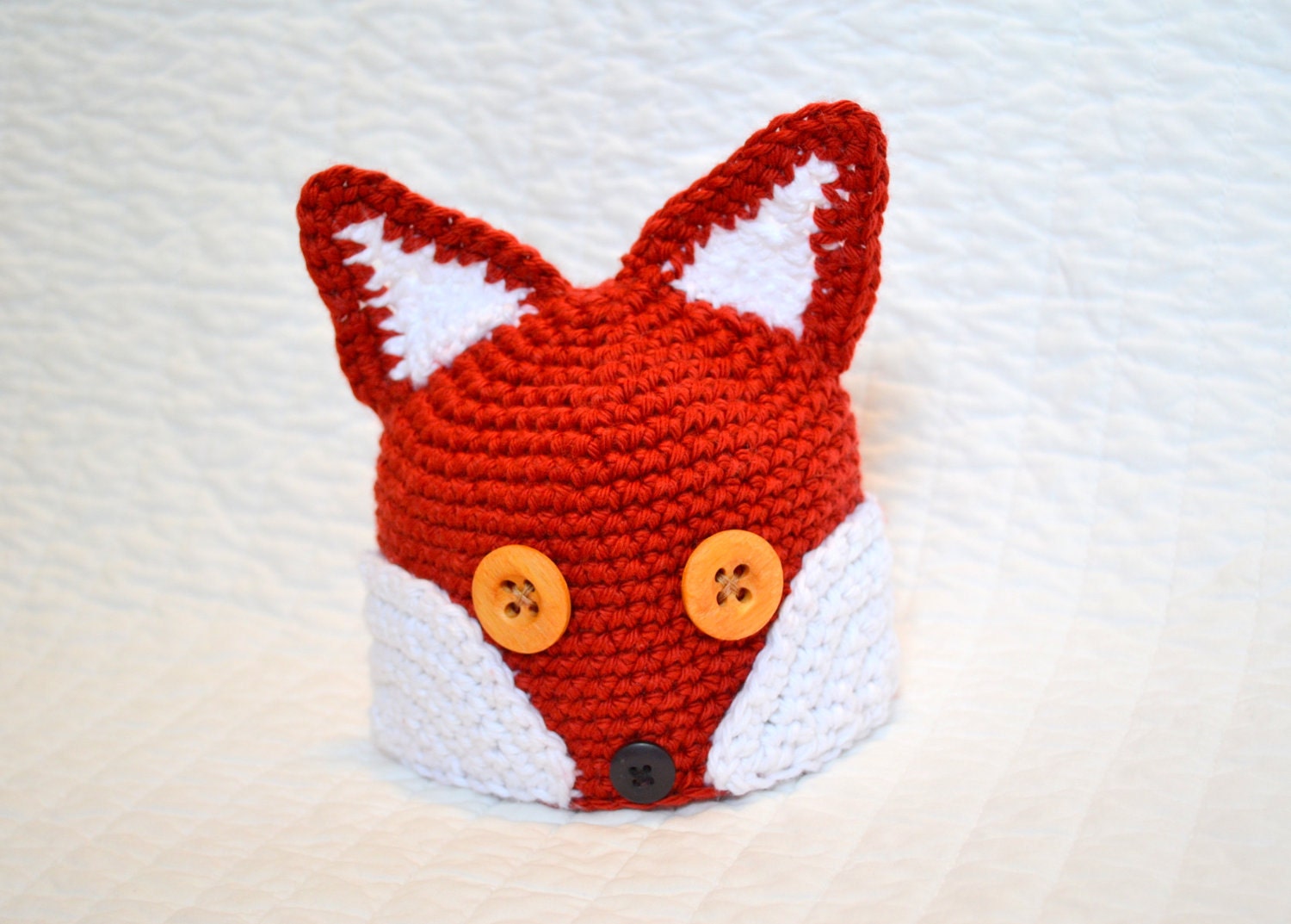Crochet Fox Beanie Pattern