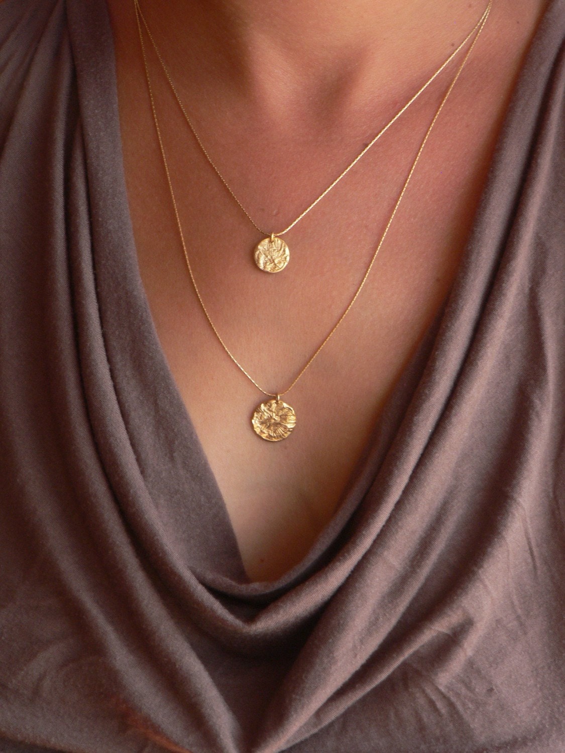 Two Tier Necklace, 18 karat gold plated, gold fill chain, elegant and delicate, unique design, double chain, bridal jewelry, special