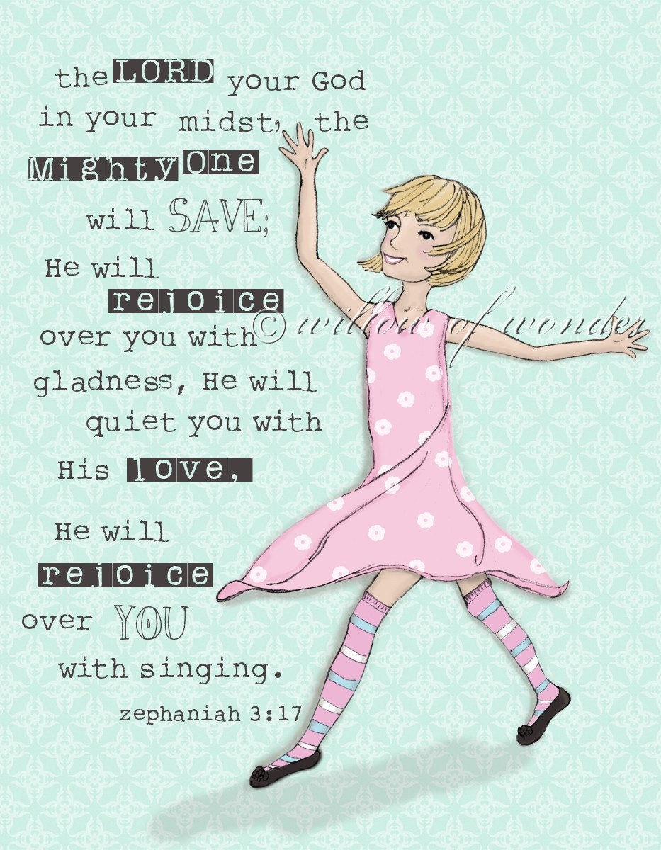 Zephaniah Girl - Light Skinned - children's room wall art - girl's nursery decor