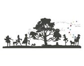 Silhouette Scripture Art Print - primary butterflies - Make A Joyful Noise Unto The Lord - Children's wall art - boy or girl nursery