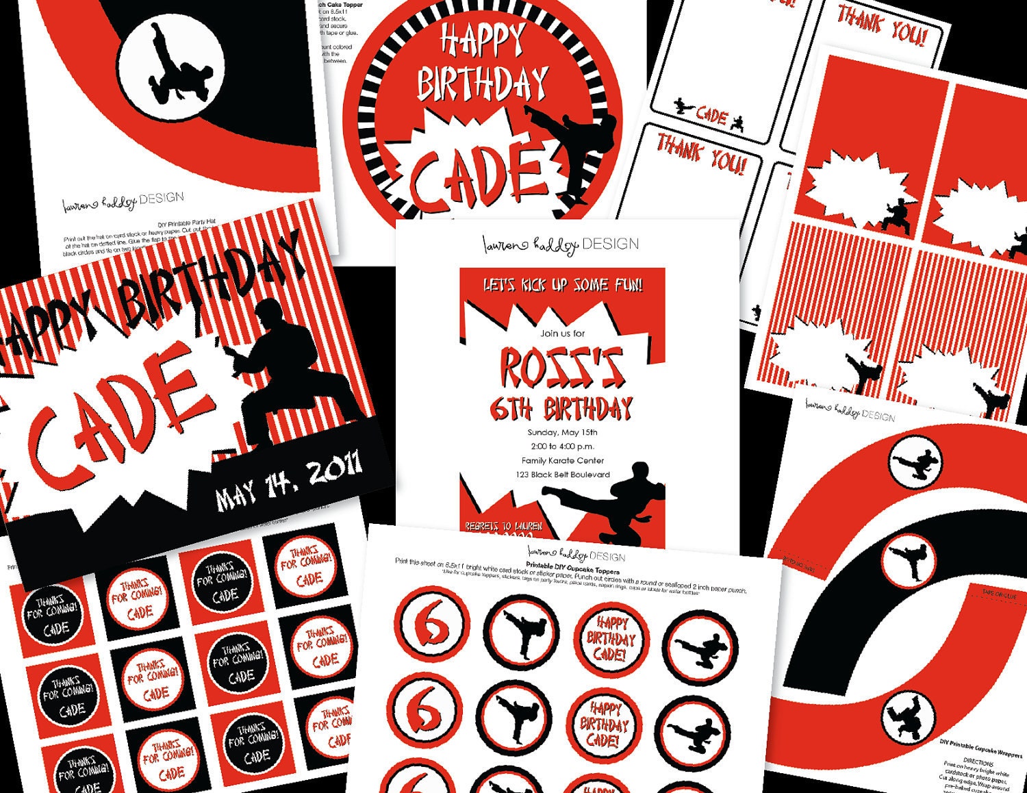 DIY Karate Party Package Il_570xn