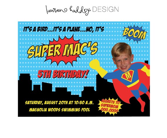 Superhero Invitation Il_570xn
