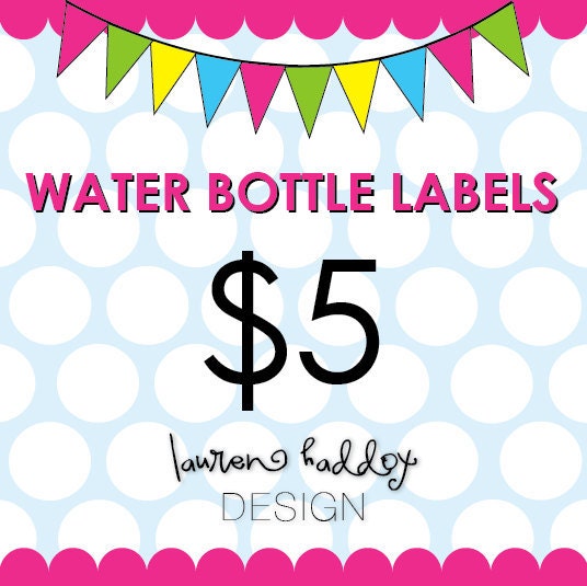 DIY, Water Bottle Labels, A LA CARTE Il_570xn