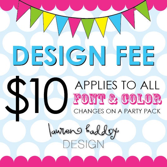Design Fee, PARTY PACK Il_570xn