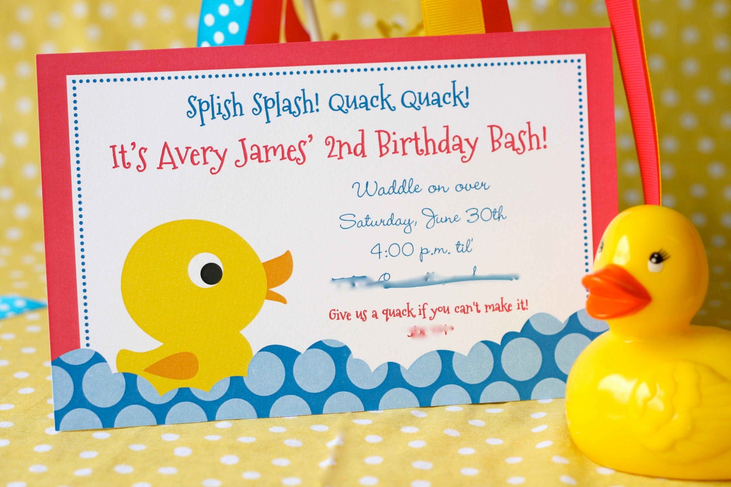 DIY, Rubber Ducky Birthday INVITATION Il_570xn