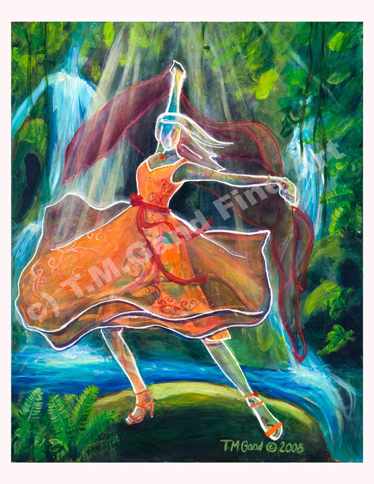 8x10in Dancer original art print by T.M.Gand: Dance No.1
