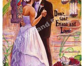 8x10in Wedding couple orig.art print by T.M.Gand: Dear, Dear Friend