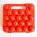 Vintage egg basket box tin red plastic ooak 20 eggs