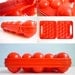 Vintage egg basket box tin red plastic ooak 20 eggs