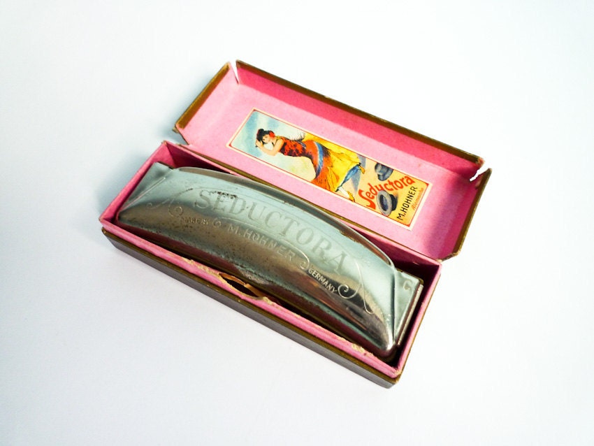 Vintage Harmonica Hohner Seductora Key C