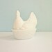 Vintage Milk Glass Chicken Hen on Nest Bowl Basket