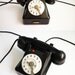 Vintage Antique 50s Rotary Phone Dial Bakelite Black 1954