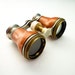 Antique Binoculars Opera Glasses Theater Small Chrome Brass Orange