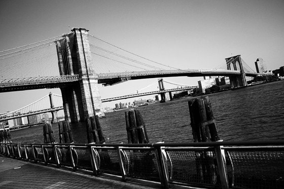 Bridges of New York - Black and White - 8x12