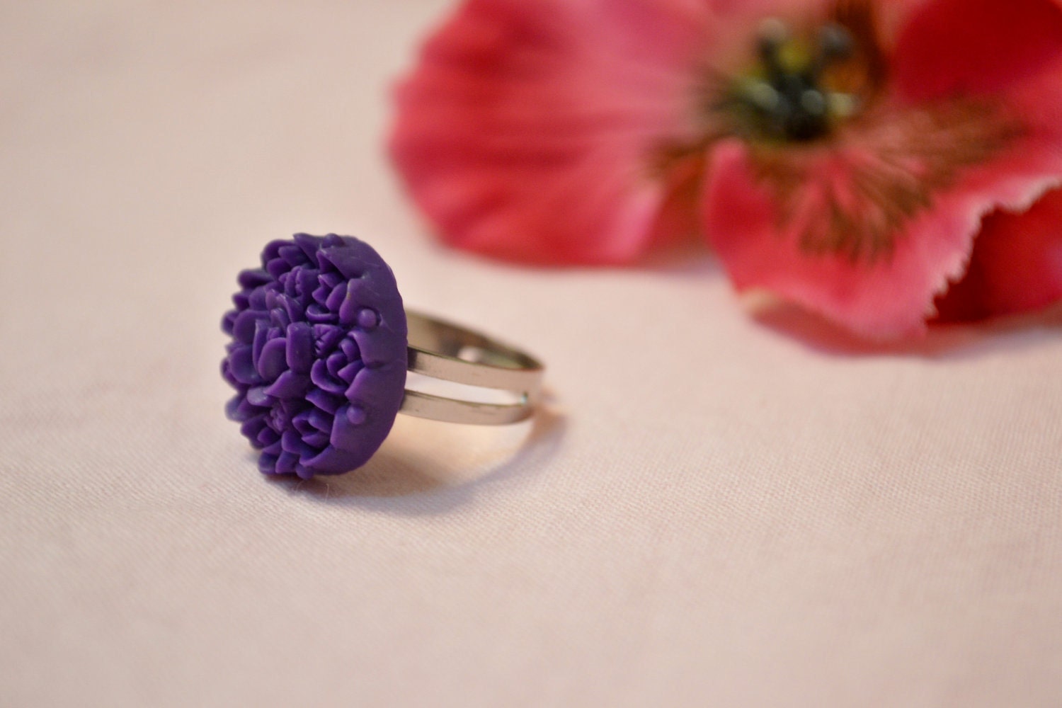 Victorian Rose Cabochon Ring