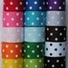 NEW -- Swiss Dots Collection - 5/8" inch Grosgrain Ribbon (15 yards, 15 different colors)