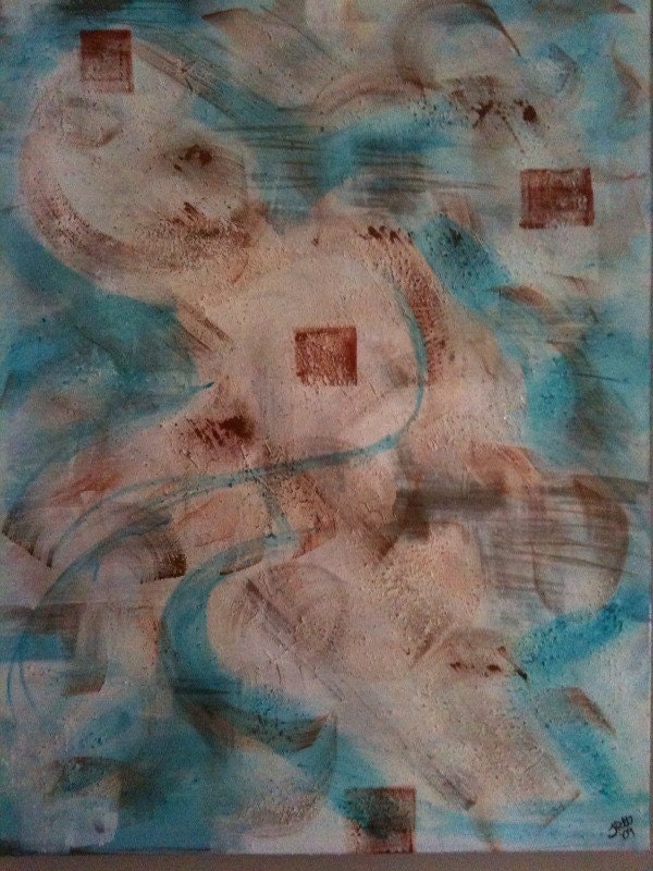 Mixed Media Original Abstract Acrylic Painting by Tammy Pruett
