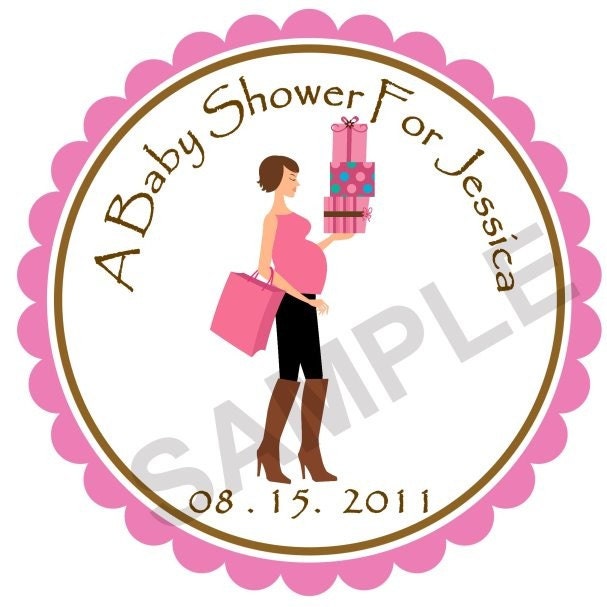 Beautiful Mother To Be - 6 Designs - Personalized Baby Shower Stickers, Custom, Labels, Gift Tags, Envelope Seals, Address Labels, Party Favor, Baby Shower, Pink, Blue, Set of 20 (2" Round) or 12(2.5" Round) -Wording & Fonts Customizable