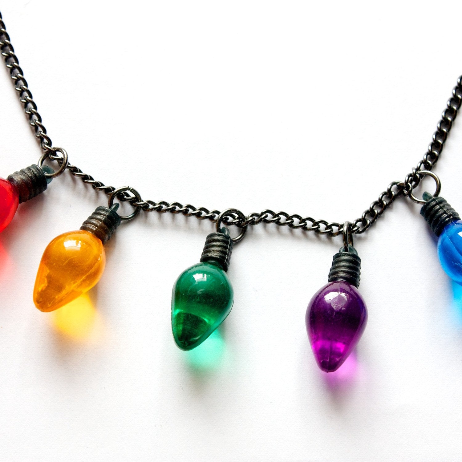 Items similar to Christmas Lights Necklace on Etsy