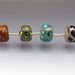 Interchangeable Lampwork glass european charm large hole bead set Sea Rocks Anne Londez sra