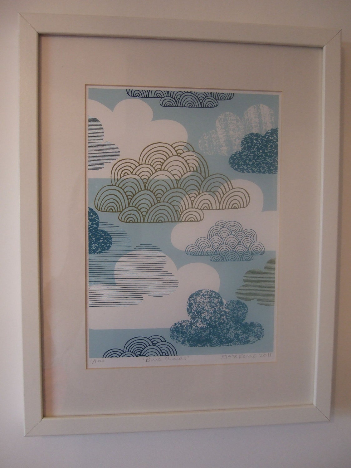 Blue Clouds, limited edition giclee print
