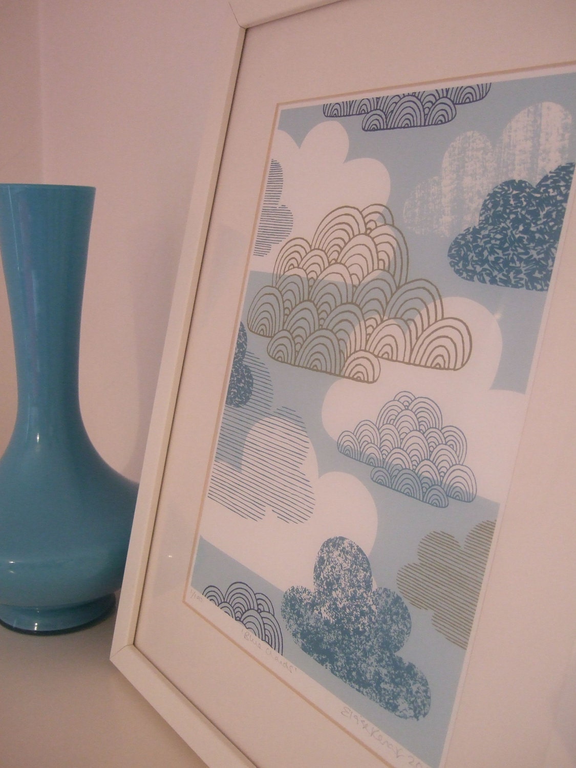 Blue Clouds, limited edition giclee print