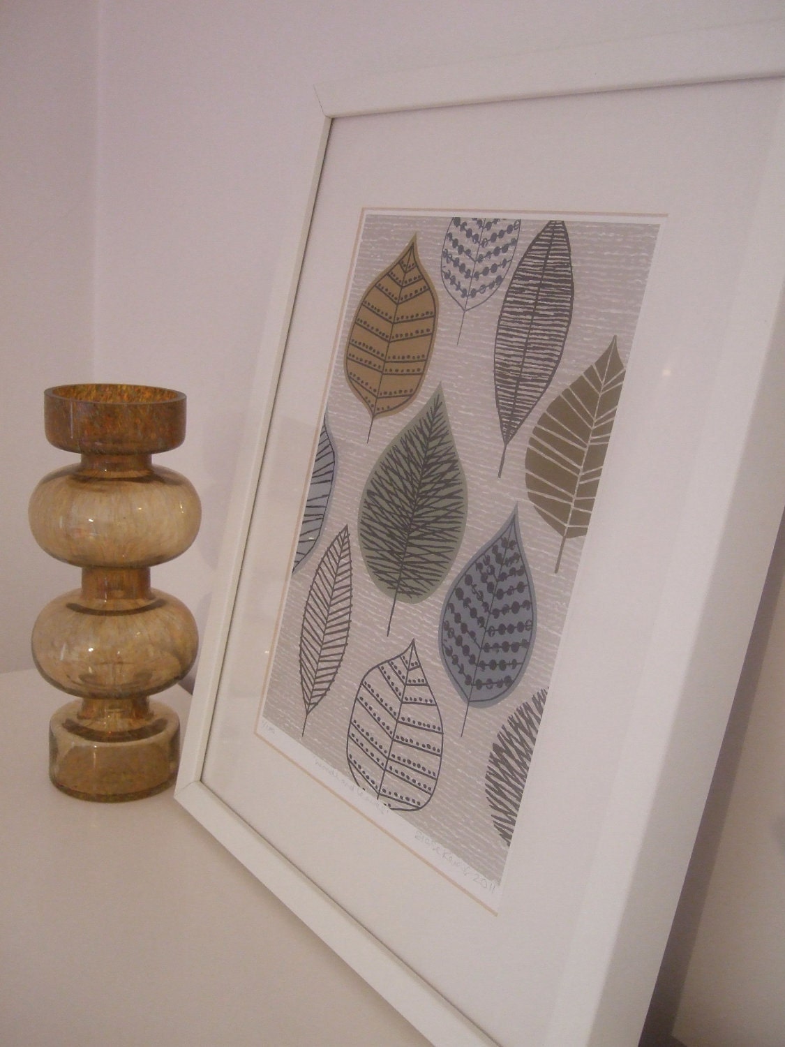 Woodland Leaves, limited edition giclee print