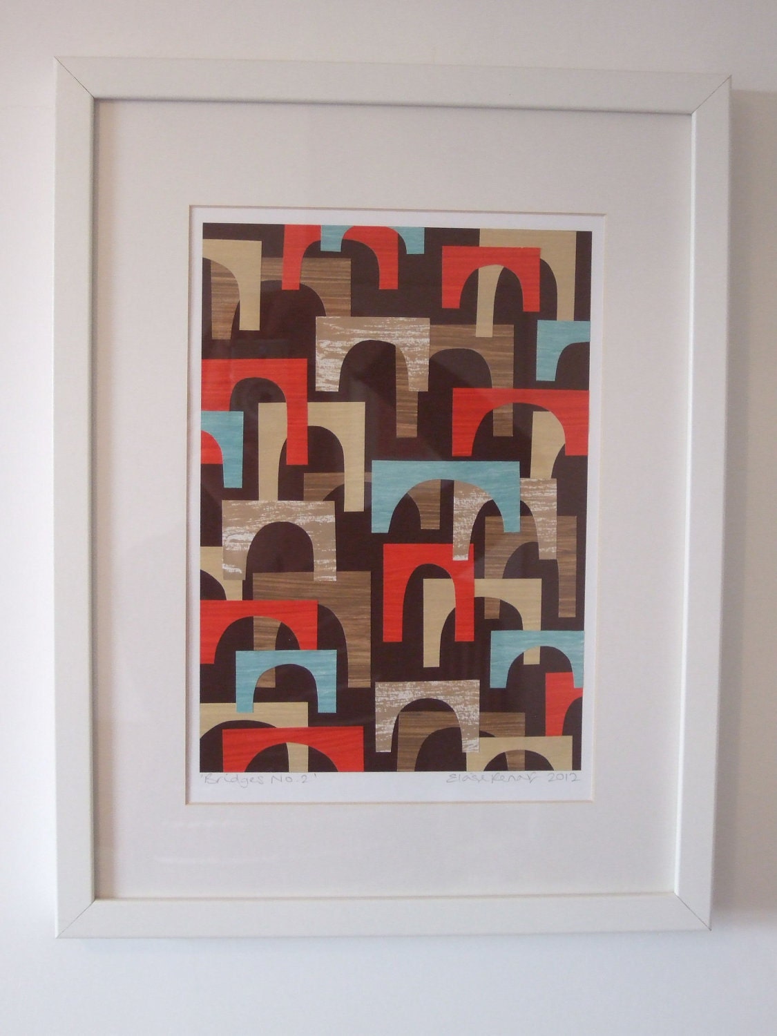 Bridges No2, ORIGINAL paper collage