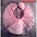 Vintage French pink baby bib embroidered