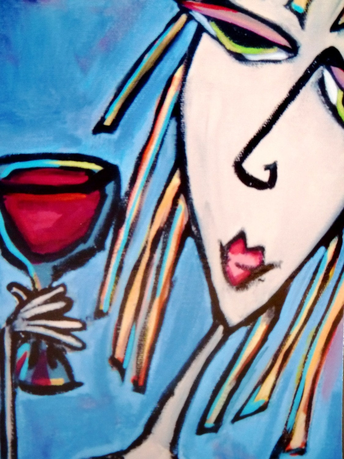 Too Much Wine - blank card