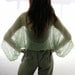 SAGE GREEN ....Elegant Hand Knitted Summer Shrug
